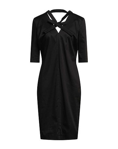 ALESSIO BARDELLE Midi dress Black 97% Cotton, 3% Elastane
