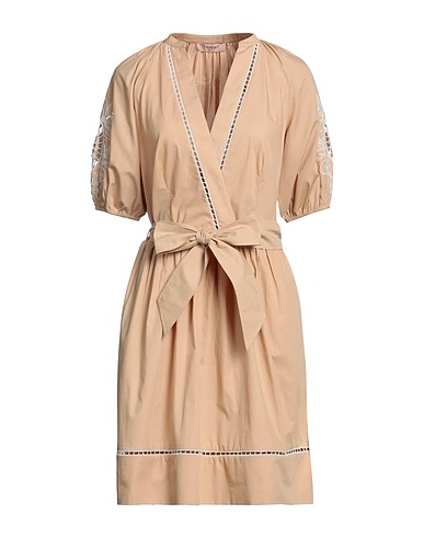 TWINSET Short dress Sand 100% Cotton