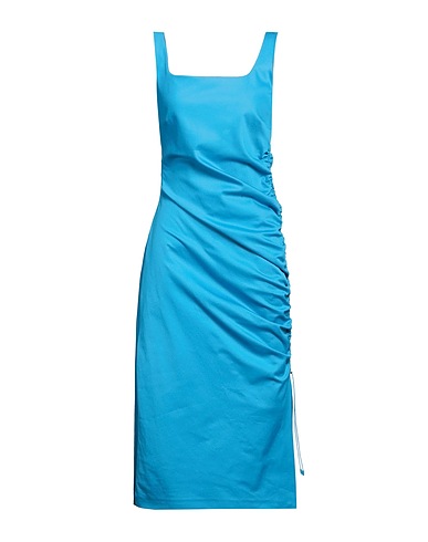 SPORTMAX Midi dress Azure 97% Cotton, 3% Elastane