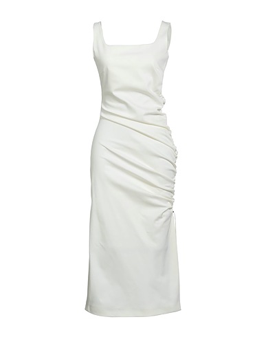 SPORTMAX Midi dress Ivory 97% Cotton, 3% Elastane
