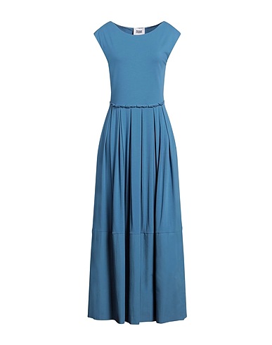 ALPHA STUDIO Long dress Pastel blue 95% Cotton, 5% Elastane
