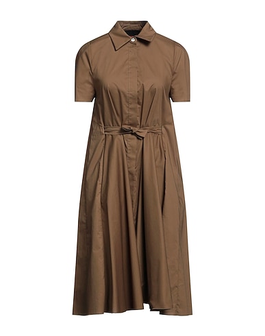 COLLECTION PRIVĒE? Midi dress Military green 100% Cotton