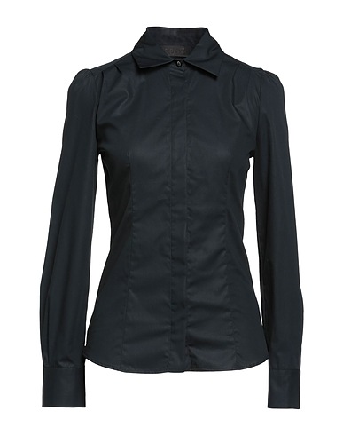 FAYҪAL AMOR Solid color shirts & blouses Black 100% Cotton