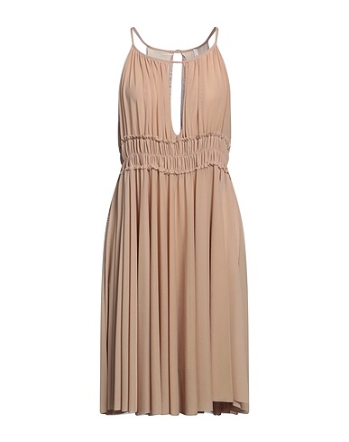 WHITE WISE Midi-Kleid Beige 100% Polyester