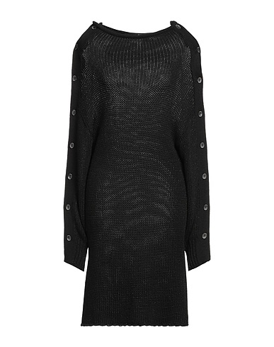 PRIMORDIAL IS PRIMITIVE Short dress Black 45% Viscose, 25% Merino Wool, 21% Polyamide, 5% Cashmere, 4% Lurex®