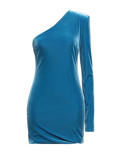 PATRIZIA PEPE SERA Kurzes Kleid Taubenblau 90% Polyester, 10% Elastan