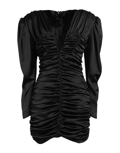 NINEMINUTES Sheath dress Black 97% Polyester, 3% Elastane