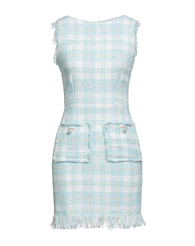 AINEA Short dress Turquoise 60% Cotton, 12% Polyamide, 10% Polyester, 10% Acrylic, 8% Other Fibres