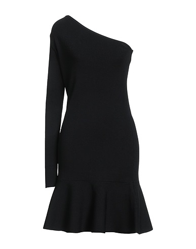 JW ANDERSON One-shoulder dress Black 83% Viscose, 17% Polyester