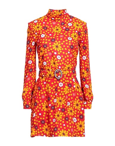 SAINT LAURENT Short dress Red 100% Viscose, Silk