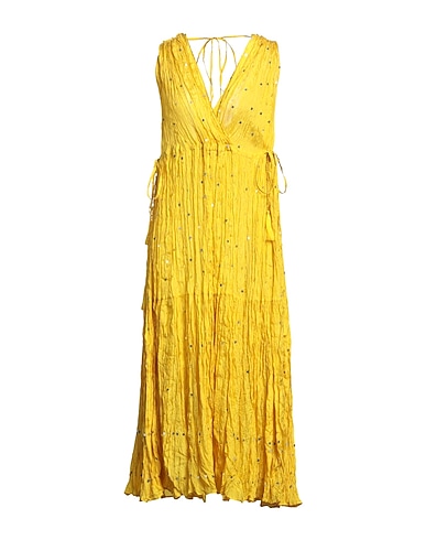 P.A.R.O.S.H. Long dress Yellow 100% Silk