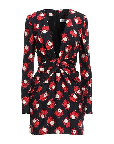 SAINT LAURENT Short dress Black 100% Silk