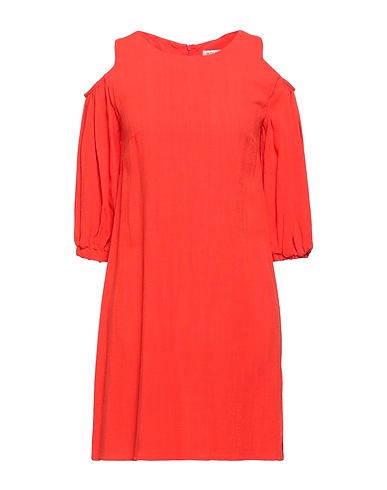MOLLY BRACKEN Short dress Coral 80% Viscose, 20% Linen