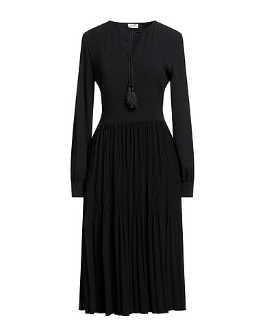 LIU •JO Midi dress Black 97% Polyester, 3% Elastane