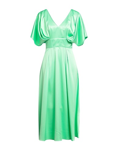 NO SECRETS Midi dress Green 95% Polyester, 5% Elastane