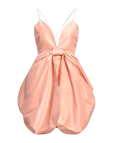 JIJIL Short dress Apricot 74% Polyester, 26% Metallic Polyester
