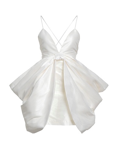JIJIL Short dress White 74% Polyester, 26% Metallic Polyester