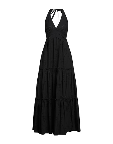 PINKO Langes Kleid Schwarz 100% Baumwolle