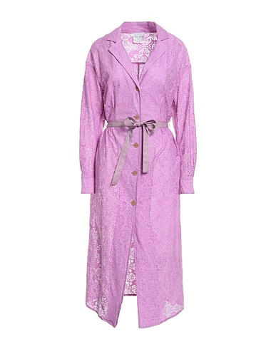 FORTE_FORTE Midi dress Mauve 78% Cotton, 22% Polyamide