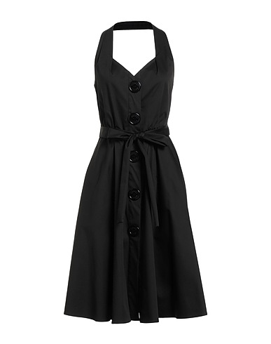 MOSCHINO Midi dress Black 49% Cotton, 47% Viscose, 4% Elastane