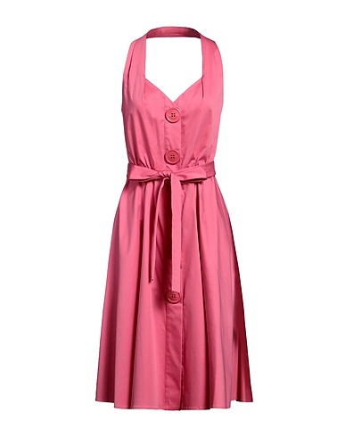 MOSCHINO Midi dress Fuchsia 49% Cotton, 47% Viscose, 4% Elastane