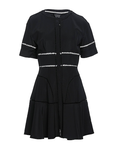 GIOVANNI BEDIN Shirt dress Black 100% Silk, Polyester