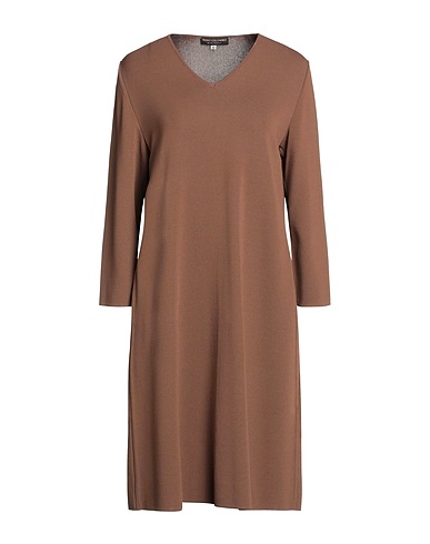 NINO COLOMBO Midi dress Brown 96% Rayon, 4% Meryl® Elite