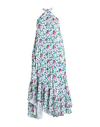 MSGM Midi dress White 97% Polyester, 3% Elastane