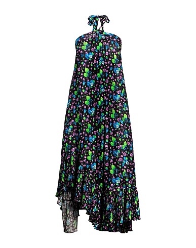 MSGM Robe mi-longue Noir 97% Polyester, 3% Élasthanne