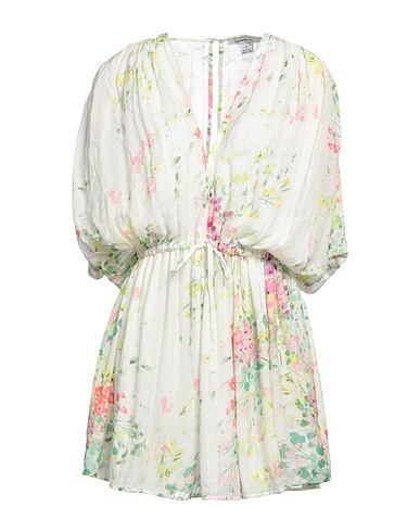 SABINA MUSÁYEV Short dress White 80% Viscose, 18% Silk, 2% Metallic fiber