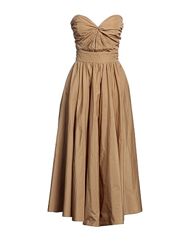 LIU •JO Robe mi-longue Camel 100% Polyester, Polyamide, Élasthanne