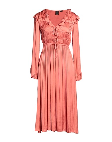 PINKO Midi dress Salmon pink 100% Polyester