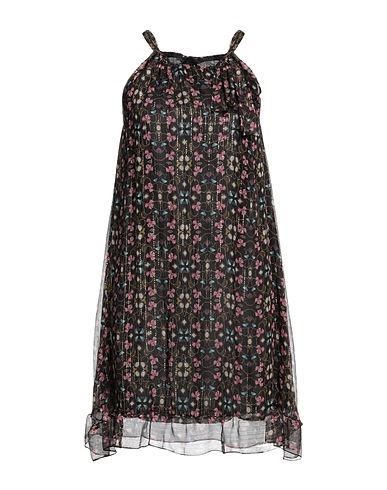 PETER A & CHRONICLES Vestito corto Nero 100% Seta