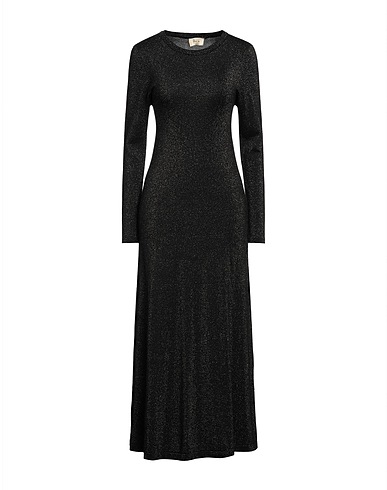 TOY G. Midi-Kleid Schwarz 57% Nylon, 43% Viskose