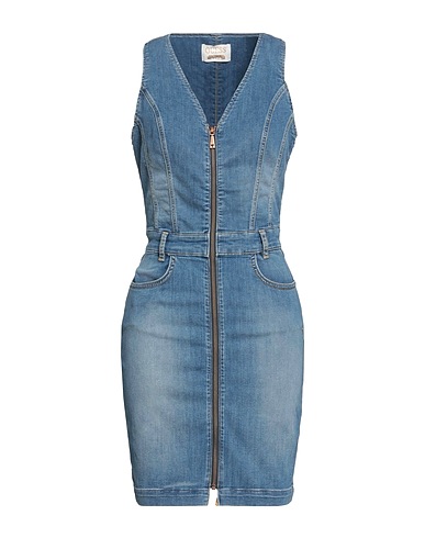 GUESS Denim dress Blue 70% Cotton, 17% Polyester, 11% Lyocell, 2% Elastane