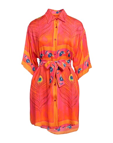 DÉPENDANCE Shirt dress Orange 100% Viscose