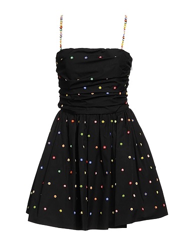 MSGM Vestito corto Nero 100% Cotone, Vetro