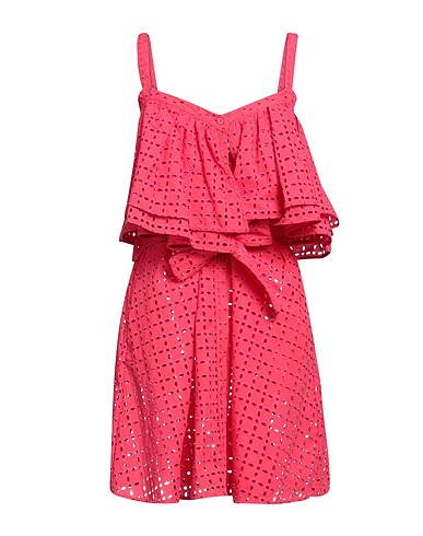 MSGM Short dress Fuchsia 55% Cotton, 45% Polyester