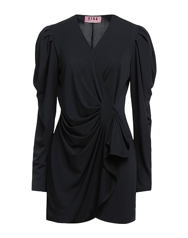 GINA GORGEOUS Vestito corto Nero 95% Poliestere, 5% Elastan