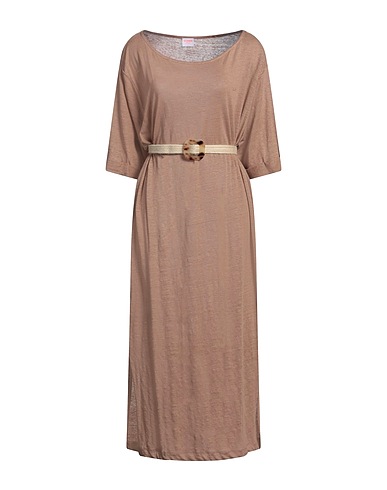 SUN 68 Midi-Kleid Sand 100% Leinen