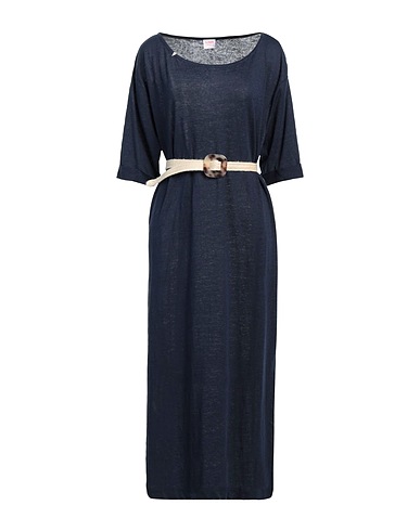 SUN 68 Midi dress Midnight blue 100% Linen