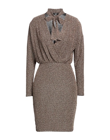 XT STUDIO Short dress Gold 75% Polyamide, 20% Lurex®, 5% Elastane