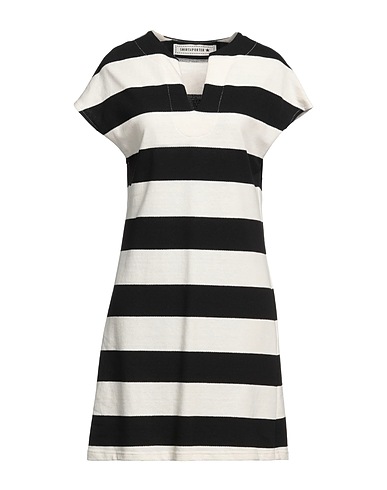 SHIRTAPORTER Short dress Black 90% Cotton, 10% Polyester
