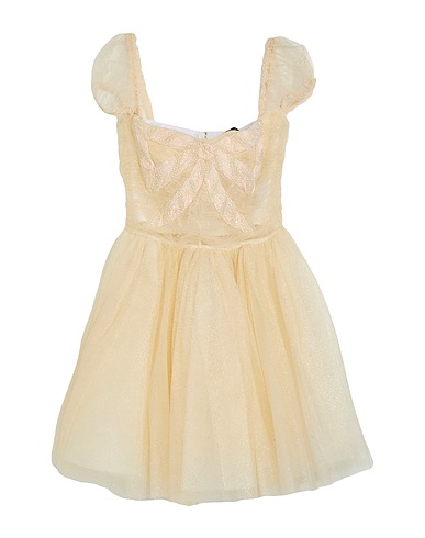 ELISABETTA FRANCHI Short dress Cream 100% Polyamide, Viscose, Glass, Plastic