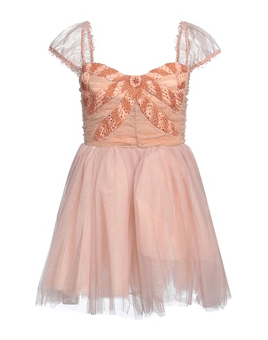 ELISABETTA FRANCHI Short dress Blush 100% Polyamide, Viscose, Glass, Plastic