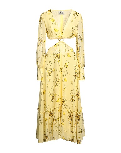 NO SECRETS Midi-Kleid Pastellgelb 100% Polyester