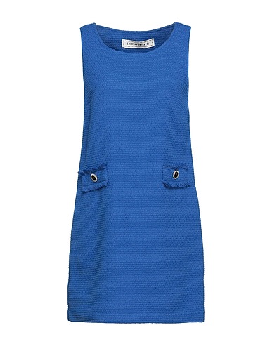 SHIRTAPORTER Vestito corto Blu 65% Cotone, 30% Poliestere, 5% Altre Fibre