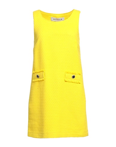 SHIRTAPORTER Vestito corto Giallo 65% Cotone, 30% Poliestere, 5% Altre Fibre