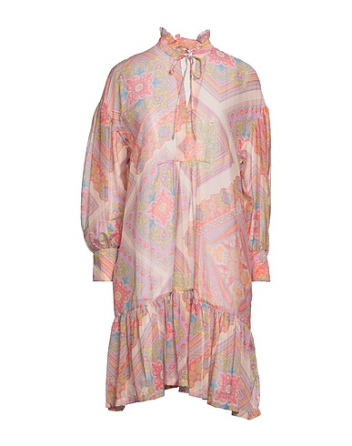 CALIBAN Shirt dress Pink 70% Cotton, 30% Silk