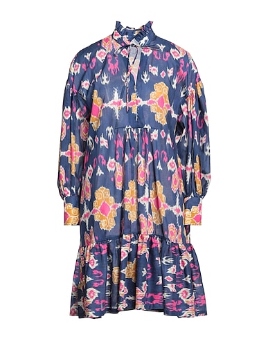 CALIBAN Kurzes Kleid Blau 100% Baumwolle